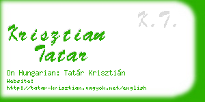 krisztian tatar business card