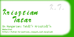 krisztian tatar business card